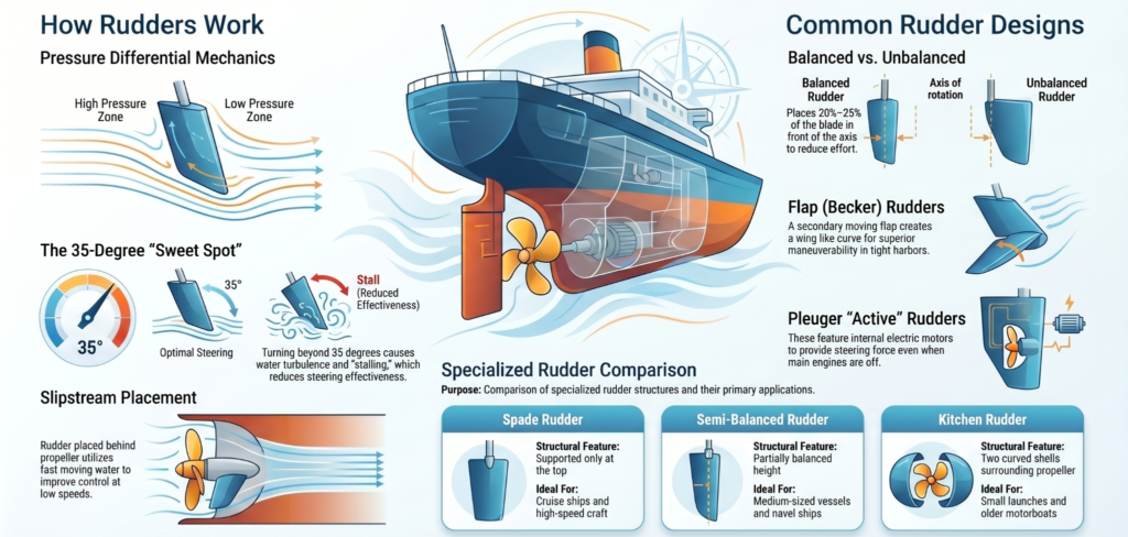 What Are Rudders on Ships and Types of Ship Rudders